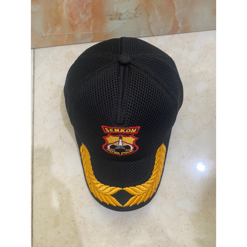 Topi Senkom Mitra polri dgn bordir Timbul