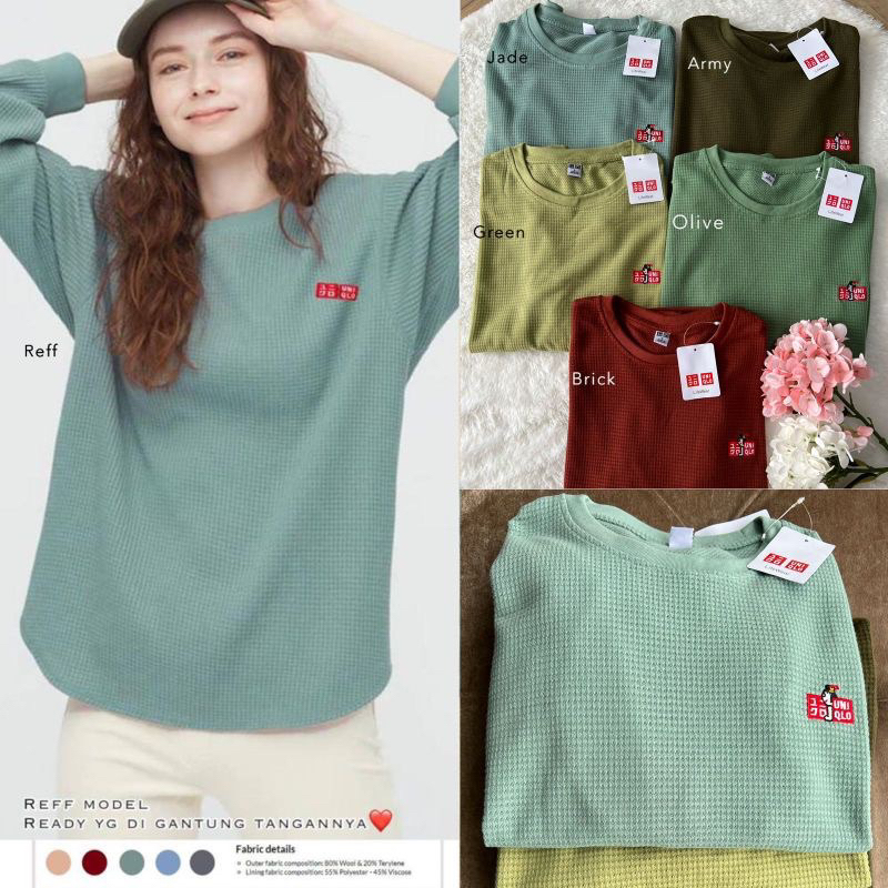 Preloved GU By Uniqlo Waffel Blouse