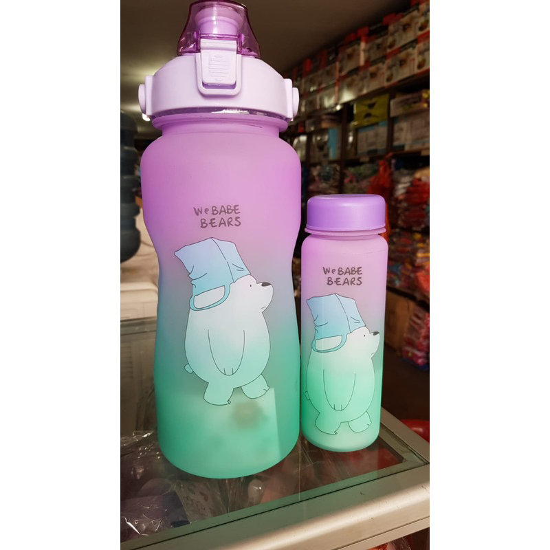 BOTOL VIRAL WE BARE BEARS 2 IN 1 / BOTOL VIRAL LUCU BEARS / BOTOL VIRAL 2 STIKER 2D DAN 1 3 D