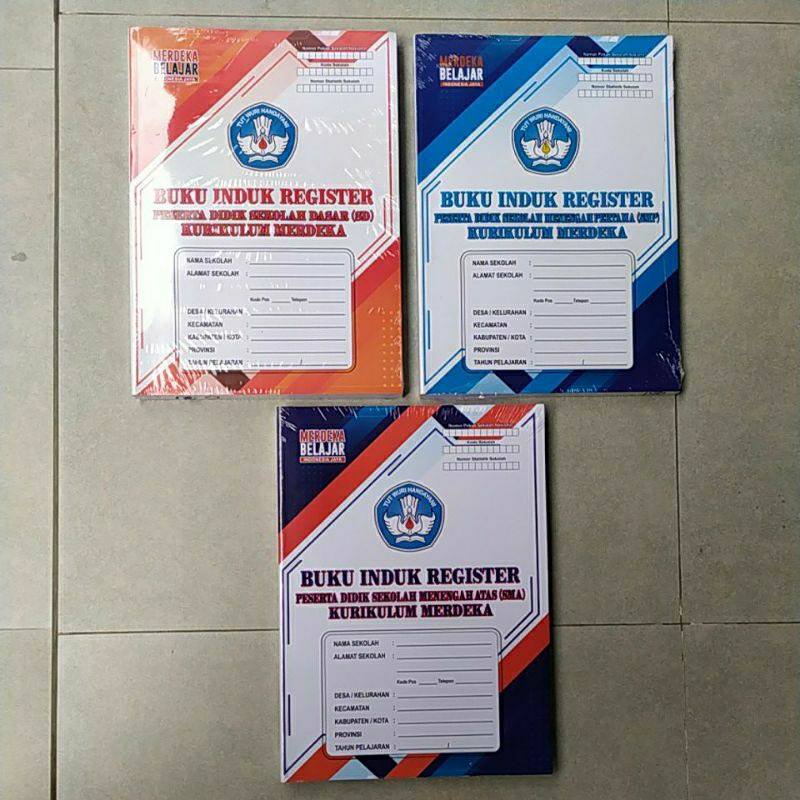 

BUKU INDUK REGISTER. SD. SMP. SMA. Kurikulum Merdeka