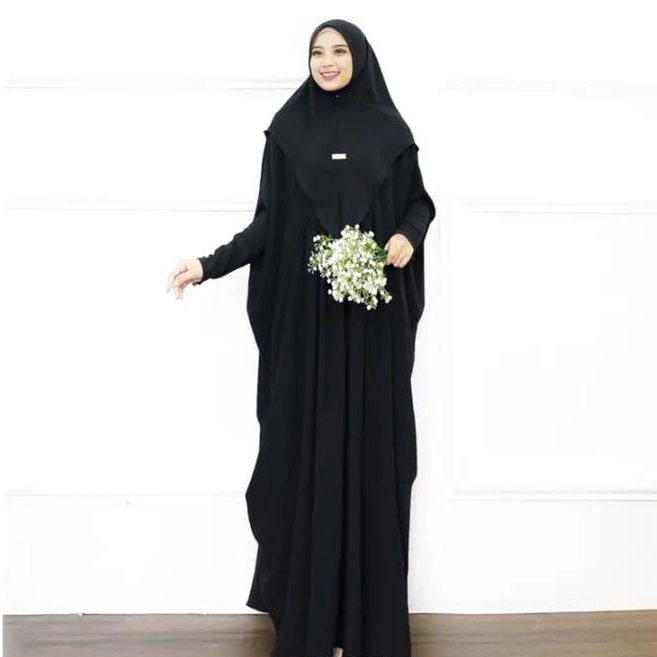 KADIJAH KAFTAN SET FREE KHIMAR Gamis syari Bahan Kringkle Airflow premium