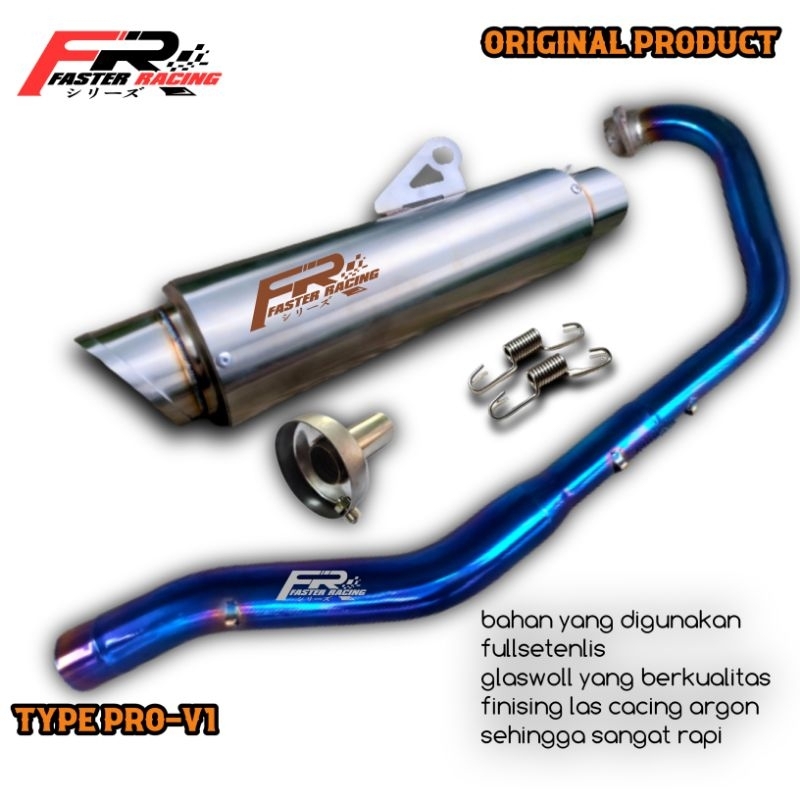 Knalpot Racing Fullset Motor Cbr 150 Gsx R15 Vixion Satria Fu Sonic Mt15 Ori FASTER