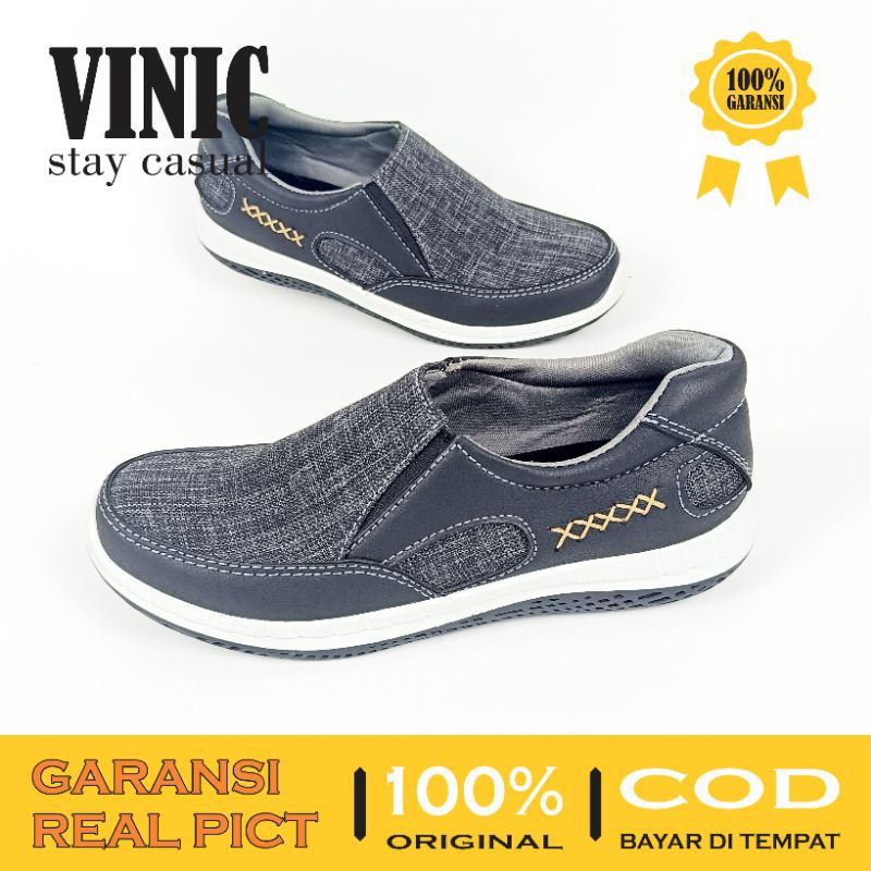 GARANSI 100% REAL PICT - SEPATU CASUAL SLIP ON PRIA ALAS KARET ELASTIS / SEPATU SANTAI PRIA BAHAN KULIT PREMIUM / SEPATU SLOP SANTAI PRIA / SEPATU KERJA SEMI FORMAL PRIA