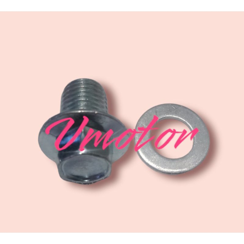 Baut Oli mesin Honda Matic Vario Beat + Ring set