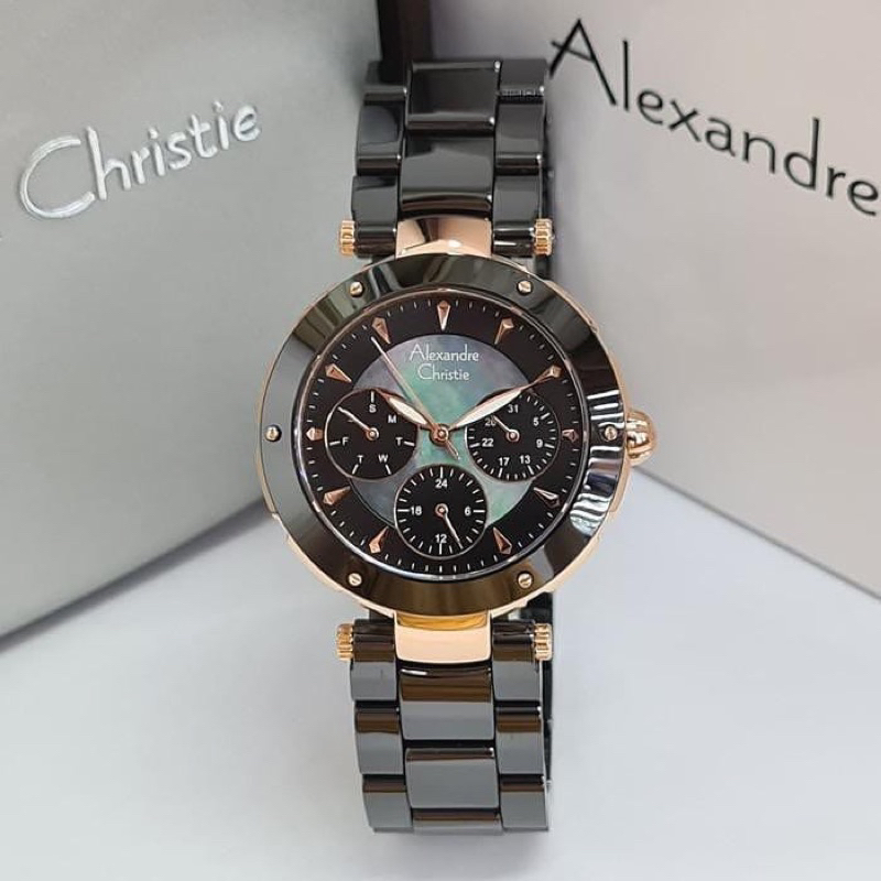 jam tangan wanita ceramik AC 2807 BF