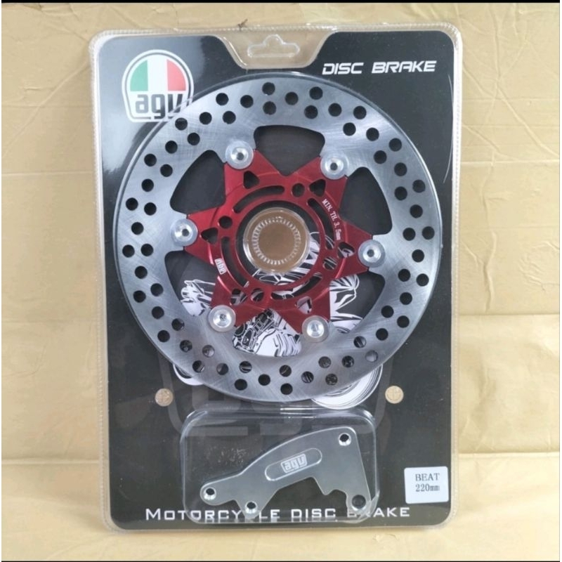 Piringan Disc Cakram Depan Variasi Model PSM Uk-220mm+breket Honda Matic All Beat All Vario All Scoopy All Genio SPACY