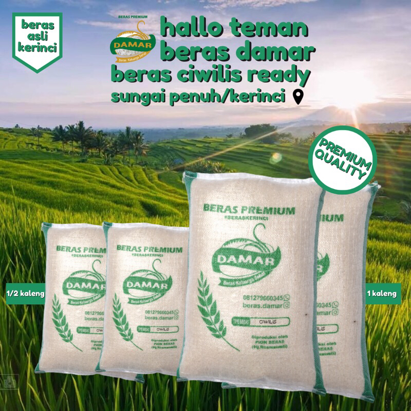 

Beras Ciwilis Premium Asli Kerinci 7,5 Kg atau 1/2 kaleng