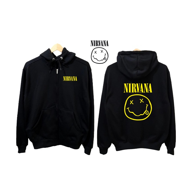 Jaket hoodie zipper Nirvana Grosir Sweater Bandung