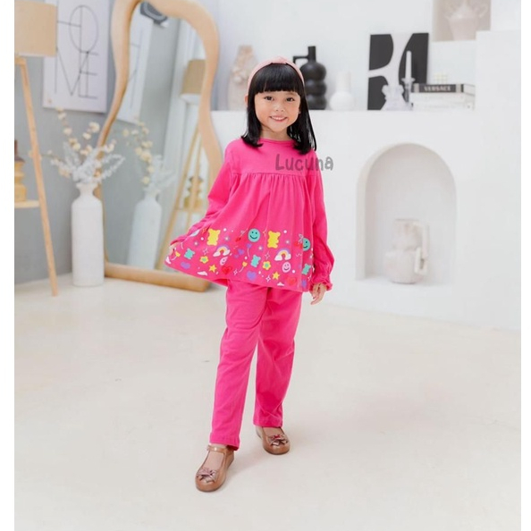 Lucuna Tunik Rania 2-10 Tahun Smilee Setelan Panjang Muslim / Tunic Raya / Setelan Panjang Lebaran Anak Perempuan CBKS P100