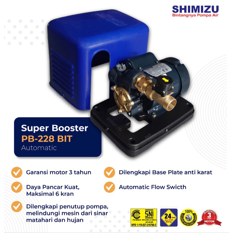 Booster Pump Shimizu PB 228 BIT / Pompa Air Dorong SNI