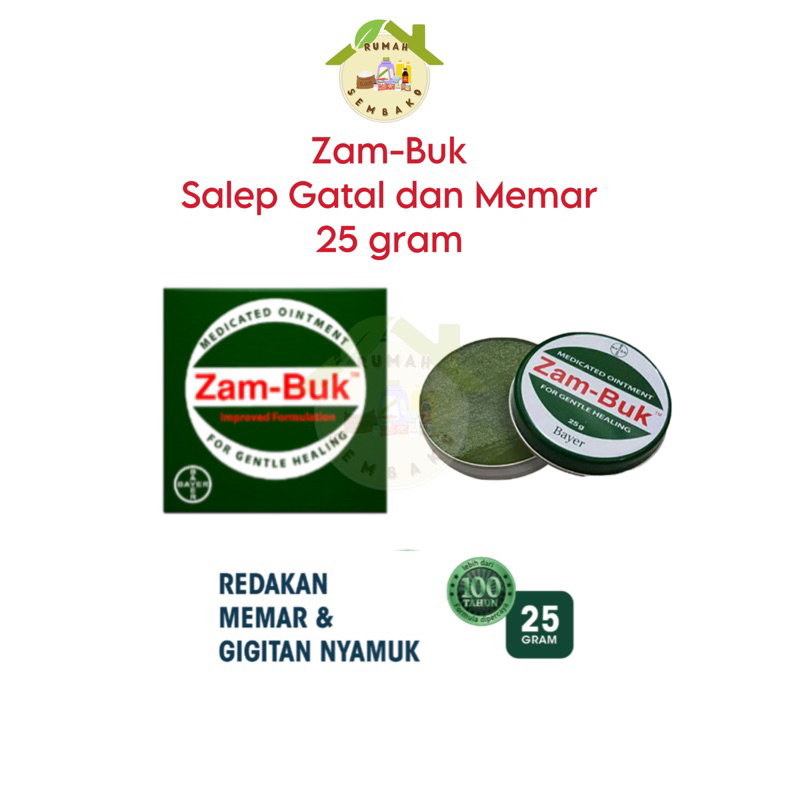 Jual Zam Buk Zambuk Medicated Ointment Salep Gatal Dan Memar 25 Gram