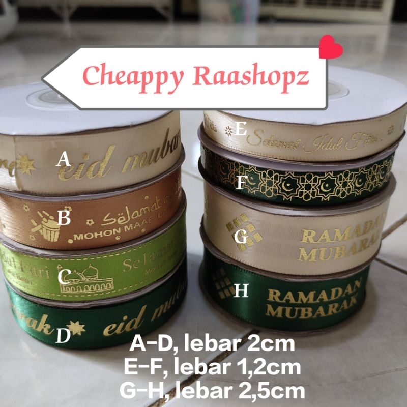 

Pita Idul Fitri Pita Lebaran Pita Box Hamper Idul Fitri Parcel Lebaran Pita Hijau Ramadhan Pita Gold