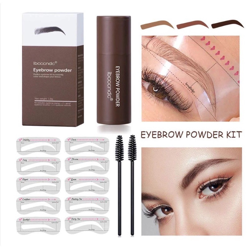 LENGKAP VARIAN IBCCCNDC REAL GRATIS ONGKIR STOK BANYAK ADA CETAKAN ALIS LENGKAP GRATIS ONGKIR INSTANT PAKET DENGAN CETAKAN (2023NEW) ibccc eyebrow Stamp&amp;Eyebrow Stamp Kit Waterproof cetakan alis with 10 Reusable Long Lasting Hairline Shadow