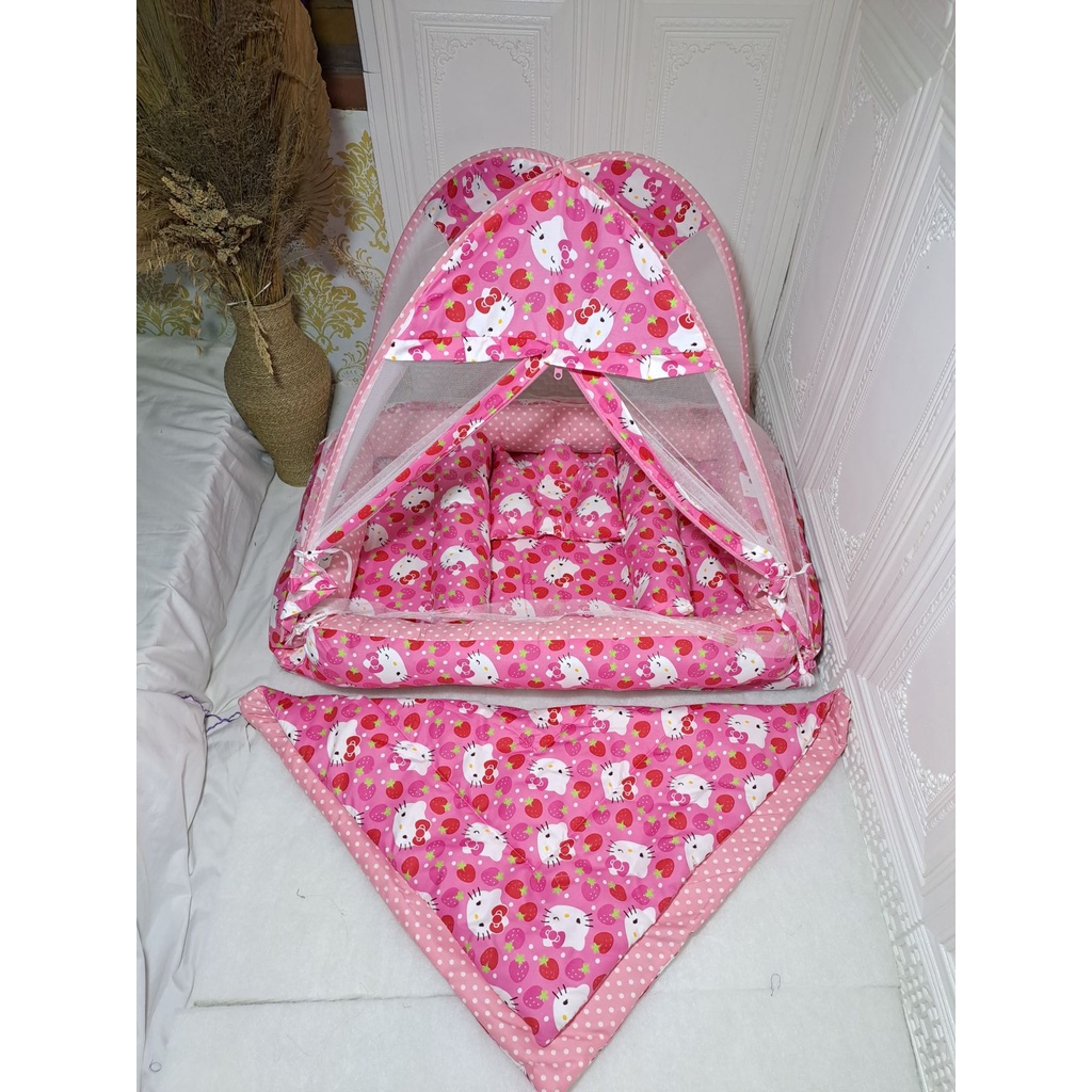 kasur bayi tenda kelambu set selimut/bedcover bayi