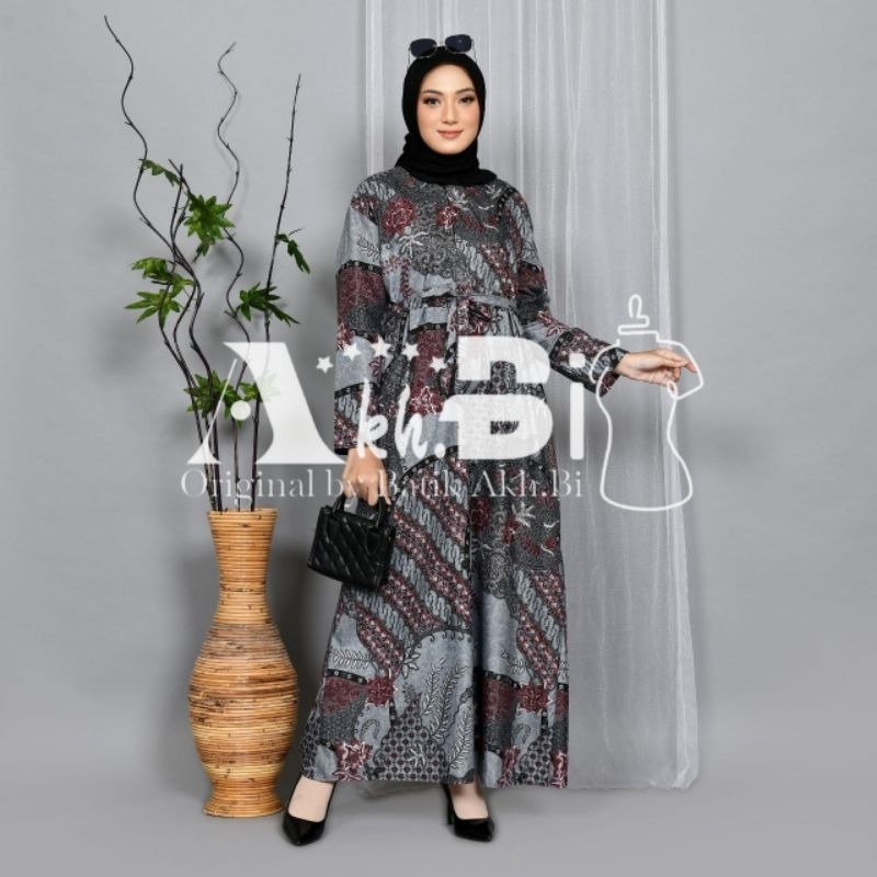 MS GAMIS BATIK SRIWEDARI MAXI JUMBO BUMIL/BUSUI KATUN SOGAN