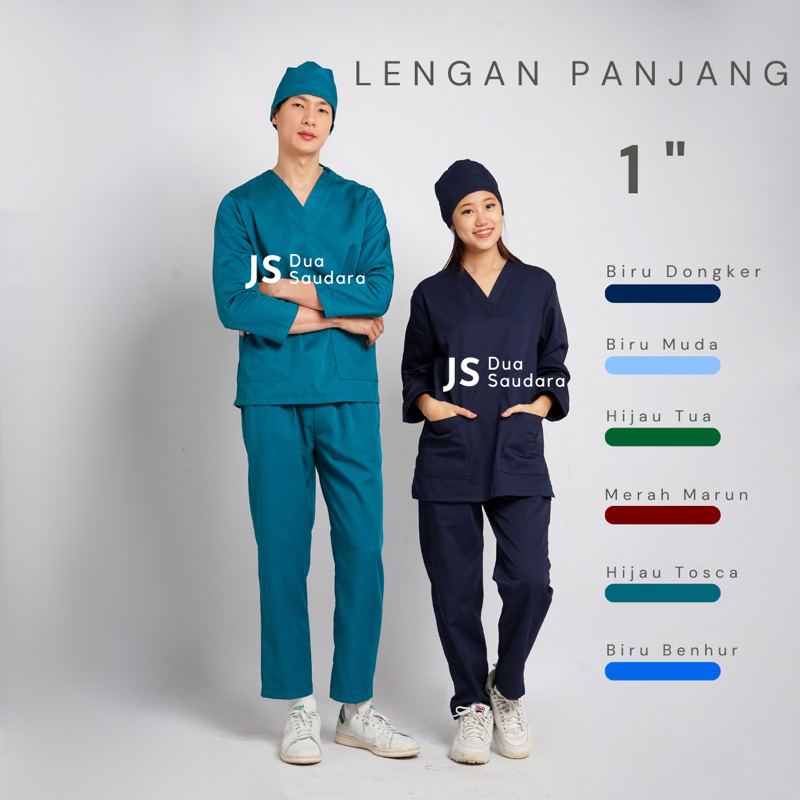 BAJU OKA LENGAN PANJANG |BAJU JAGA | BAJU PERAWAT OKA| SCRUB OK| SERAGAM JAGA | BAJU JAMAL | OPERASI