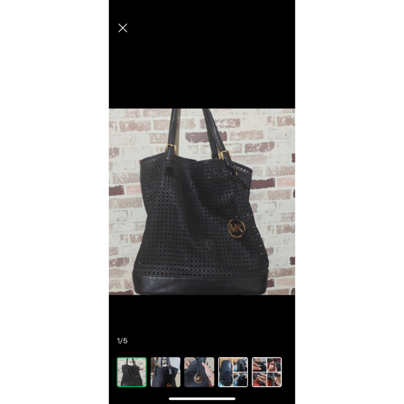 preloved michael kors tote bag full leather