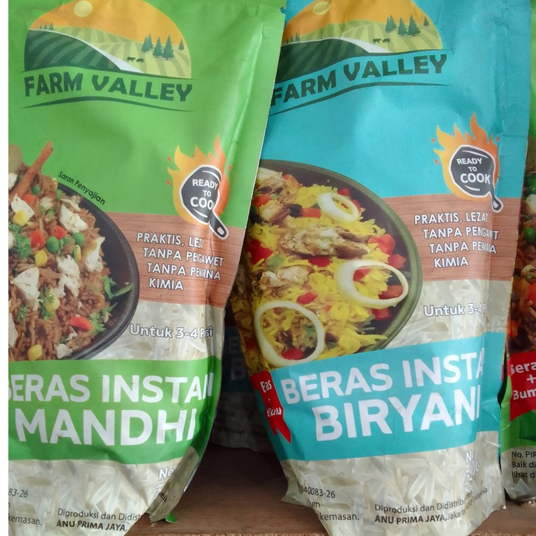 

Beras Kebuli Instan Siap Saji Farm Valley 350 Gram Untuk 3-4 Orang
