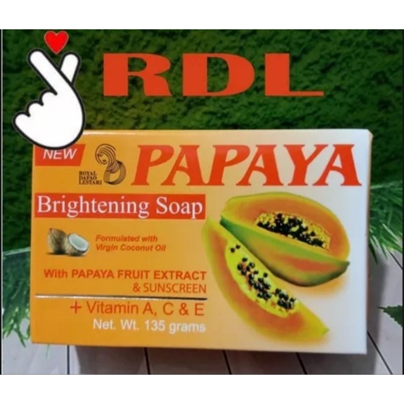 sabun papaya original brightening soap 135gr/135 gram 135gr/ sabun Rdl rdl papaya 135gr 90gram  sabun pemutih kecantikan