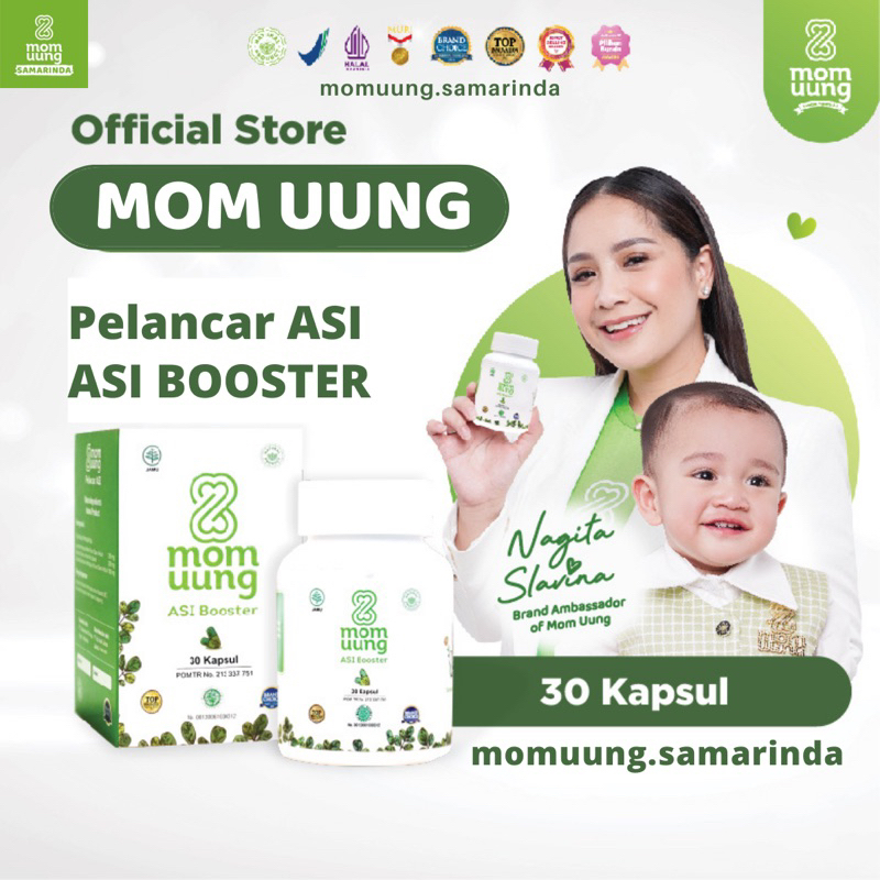 MOM UUNG Pelancar ASI 30 Kapsul  Booster ASI MOMUUNG BPOM  Kelor cap MOMUUNG Samarinda Balikpapan bontang Sangatta Jakarta smd momuung official