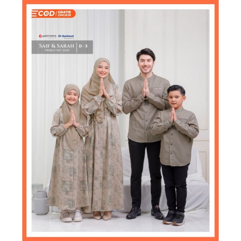 FAMILY SET YASMEERA X EL-RASHEED 2023 SAIF -SARAH Family Set Terbaru