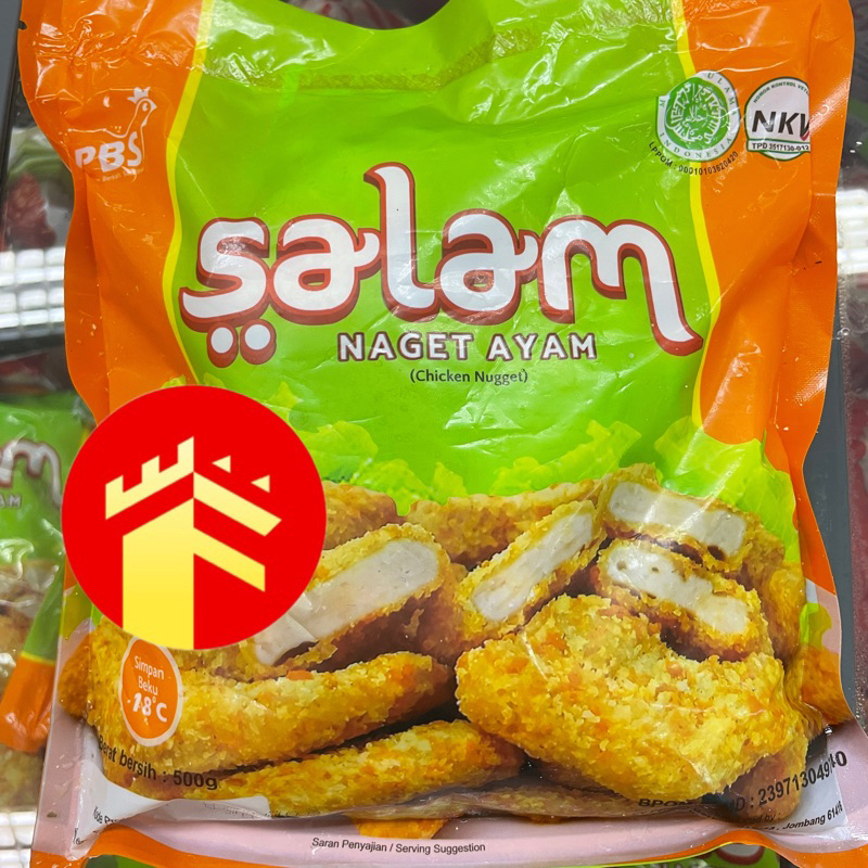 

SALAM NAGET AYAM 500 GR CHICKEN NUGGET SALAM 500 GR