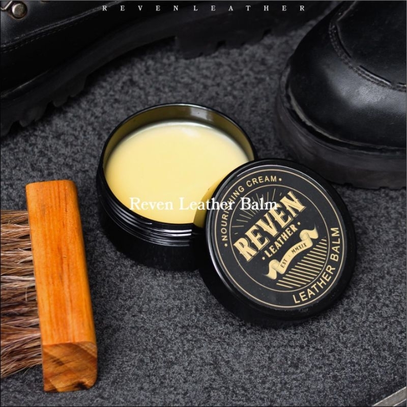 Reven Leather Balm Semir Kulit Biopolis Cream Balsem Pelembab dan Perawatan Sepatu Tas Dompet Jaket Sabuk Kulit Asli Original Branded