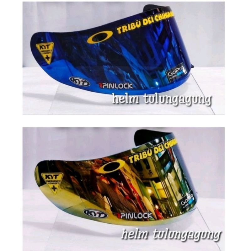 flat visor kyt r10 kyt rc7 kyt k2r iridium blue free stiker visor