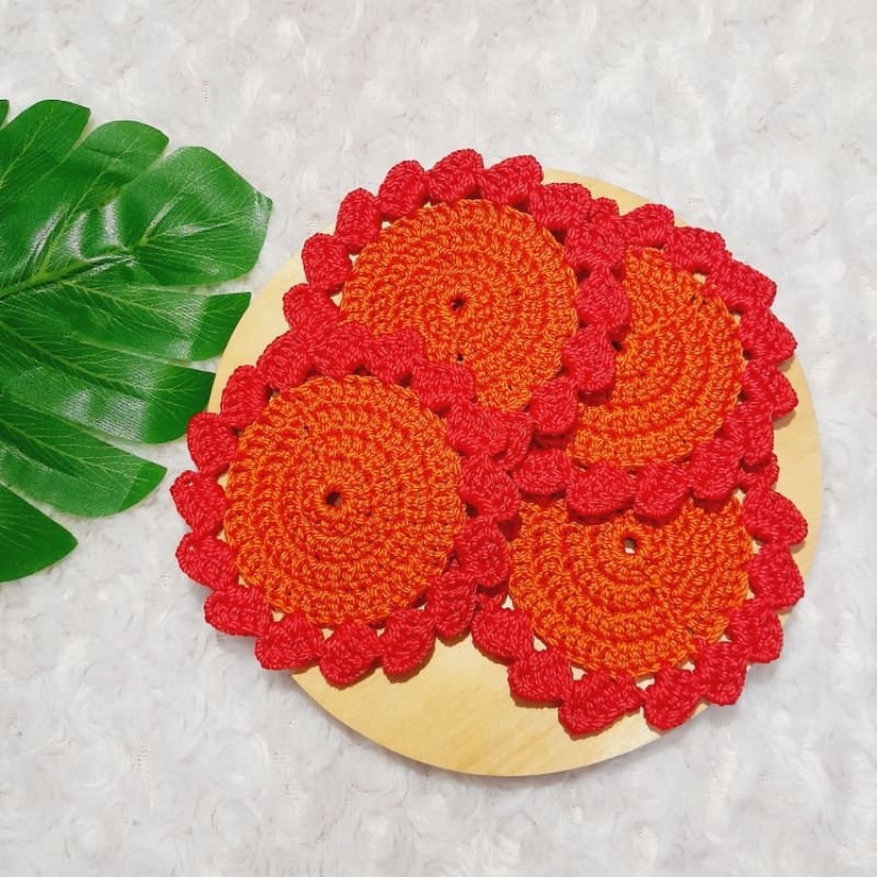 Tatakan Gelas Rajut Tatakan Cantik Alas Gelas