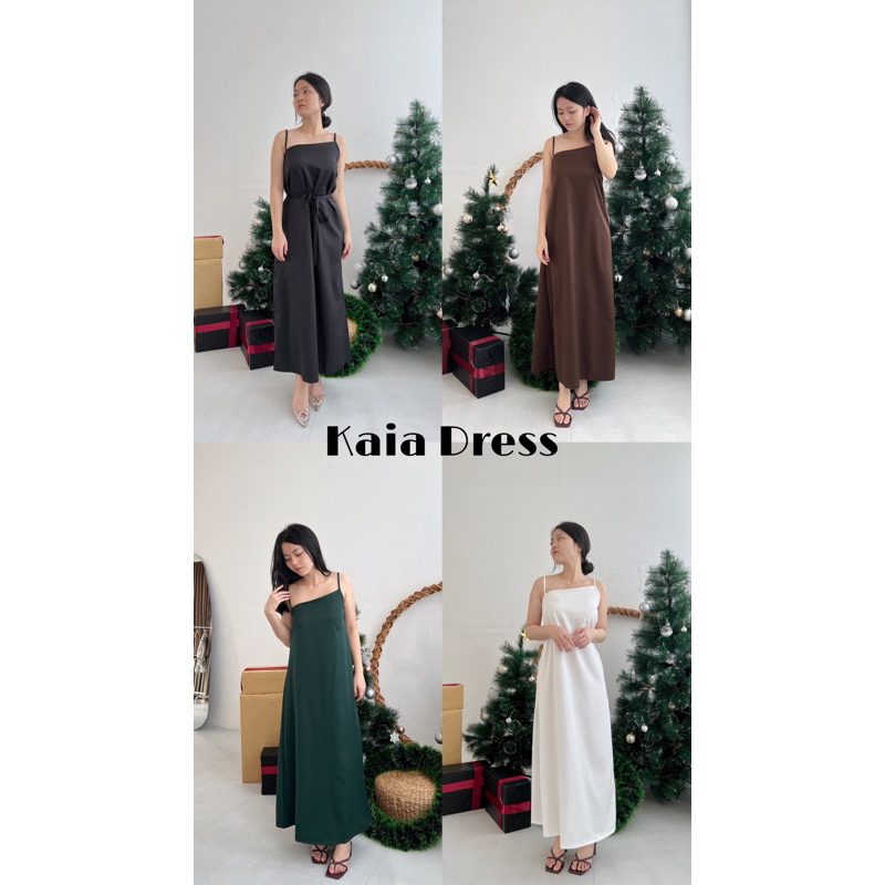 Selim Label Kaia Dress Maxi Silk Dress Tali Spaghetti Long Dress