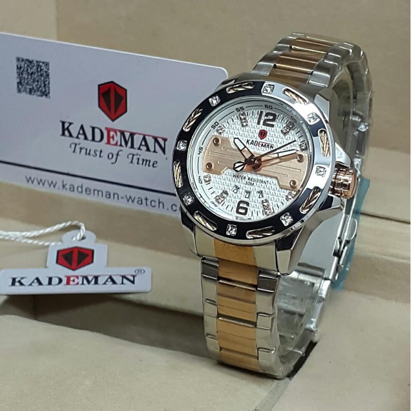 jam tangan kademan double time K7005G water resistand Analog-Digital