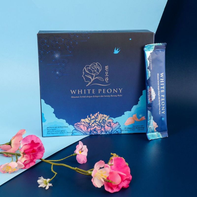 White Peony Booster | Minuman Kolagen Pemutih Badan | Suplemen Pemutih Kulit BPOM | Collagen Drink