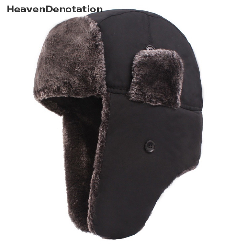 IMPORT MOLLAD Hat Bomber New Russian Ushanka Fur winter warm Topi Bomber Rusia Musim Dingin Bulu Hangat