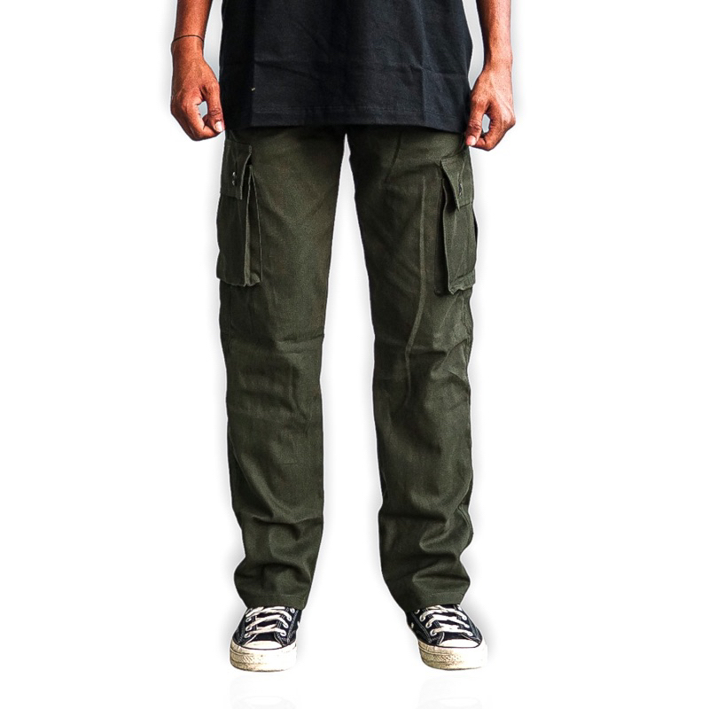 CARGO PANTS - OLIVE GREEN