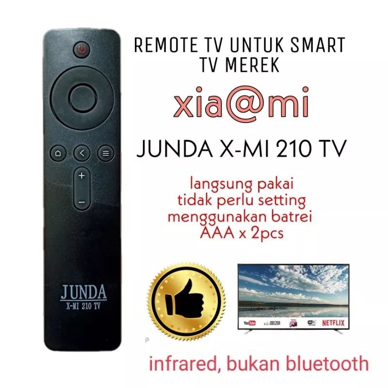 Remot-Remote TV Junda Sndroid Smart Tv/Remote TV Xiomi  Android Smart Tv.