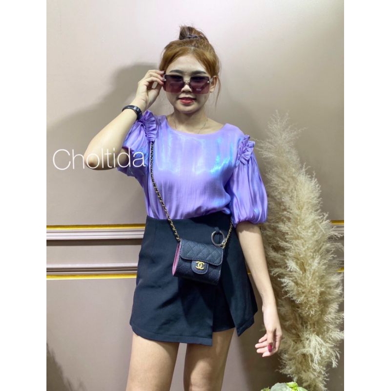 Blouse atasan bangkok lengan balon import