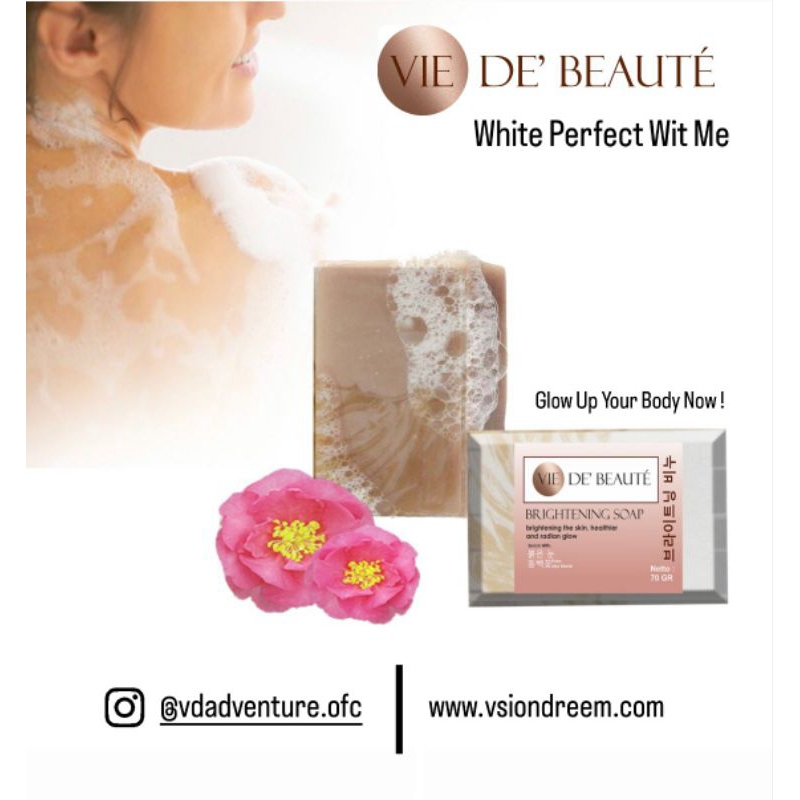 brightening soap vd /sabun badan/pemutihkulit/viede beauty /vie de beaute