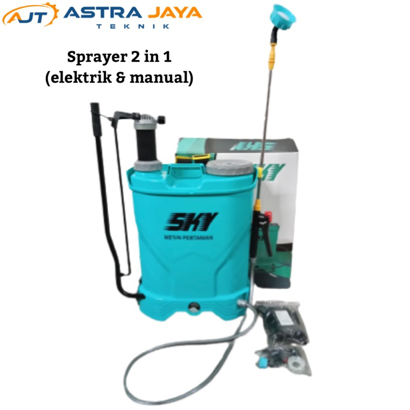 Sprayer Elektrik 2in1 18 liter Elektrik & Manual - Baterai Cas Alat Semprot Hama Tanaman Disinfektan