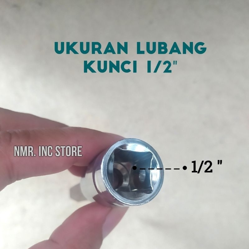 Mata Kunci Shock Hexagonal 1/2 Hex Bit H3 H4 H5 H6 H7 H8 H10 H12 H14 Flat S2 Heavy Duty, Obeng Sok, Sock, Socket.