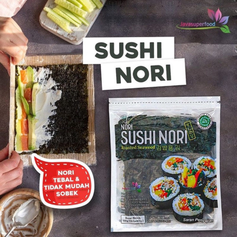 

JAVASUPERFOOD Sushi Nori Isi 50 Lembar