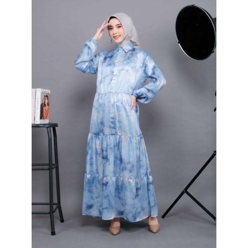 Annisa Satin Dress Gamis Muslim