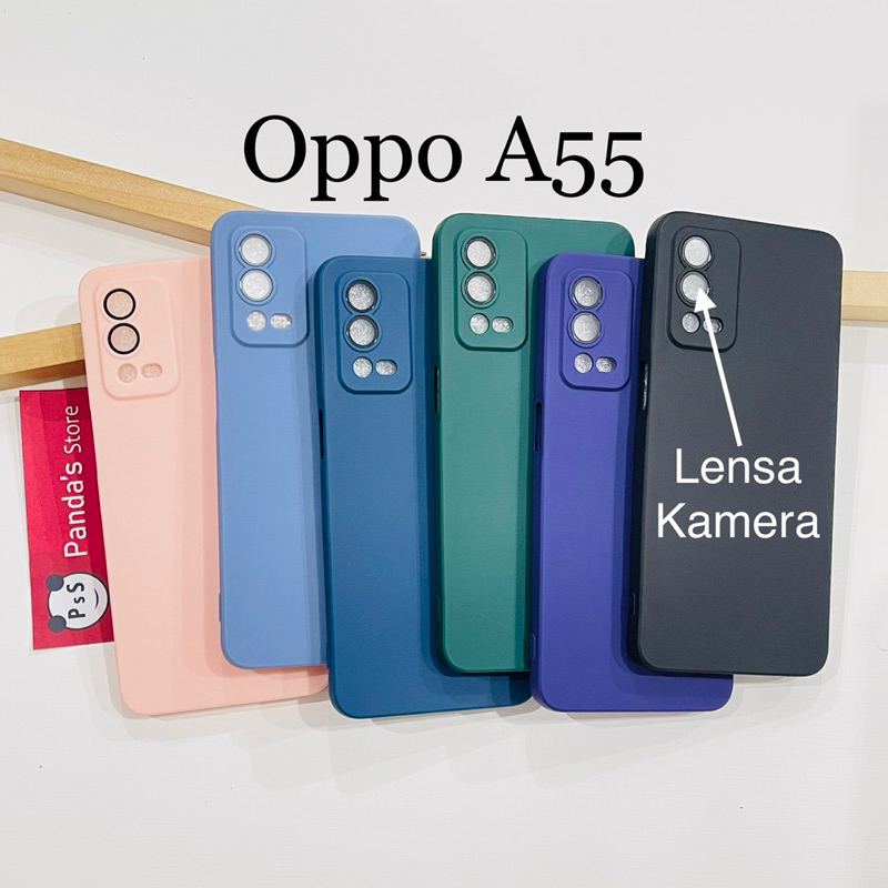 Case Oppo A55 Lenspro Makaron Full Color Softcase Pro Lensa