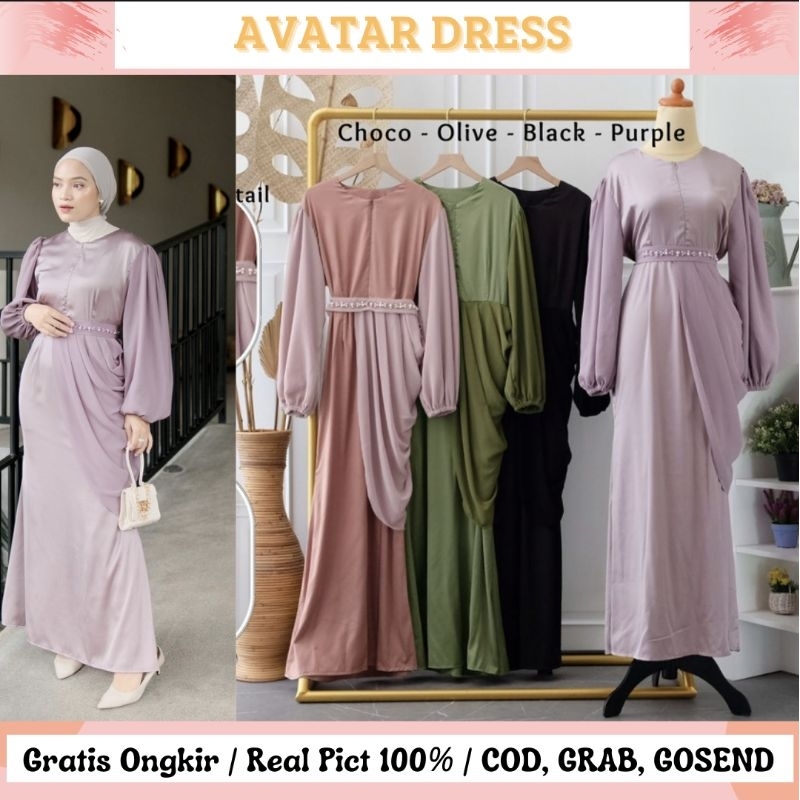 AVATAR DRESS / GAMIS PESTA /DRESS KONDANGAN / DRESS BRIDESMAID / DRESS SERAGAMAN / BUSUI FRIENDLY