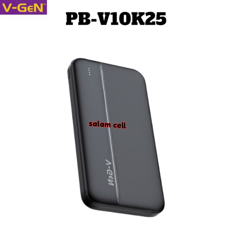 Powerbank V-Gen PB-V10K25 10.000mAh 2 Port USB Original Vgen pb v10k25 Garansi Resmi