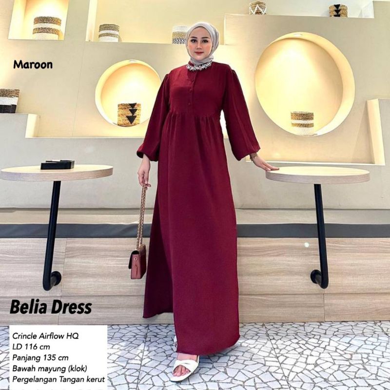 Dress AirFlow Lengan Balon - Belia Dress //JF822