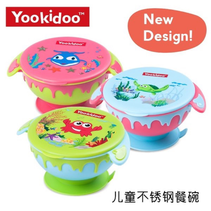 Eco bamboo Fiber Food Bowl - mangkok anak bayi antislip mangkuk