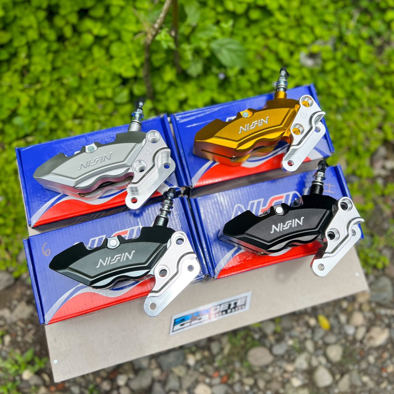 kaliper nissin axial 4P 4 piston cnc set breket ninja rr 300 / gorila