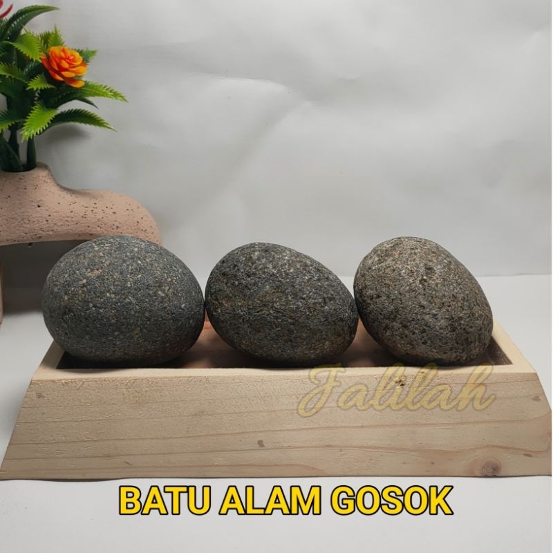 Batu Alam Gosok Esklusif Batu Kali Aliran Sungai Bogor Pembersih Daki Batu Hiasan