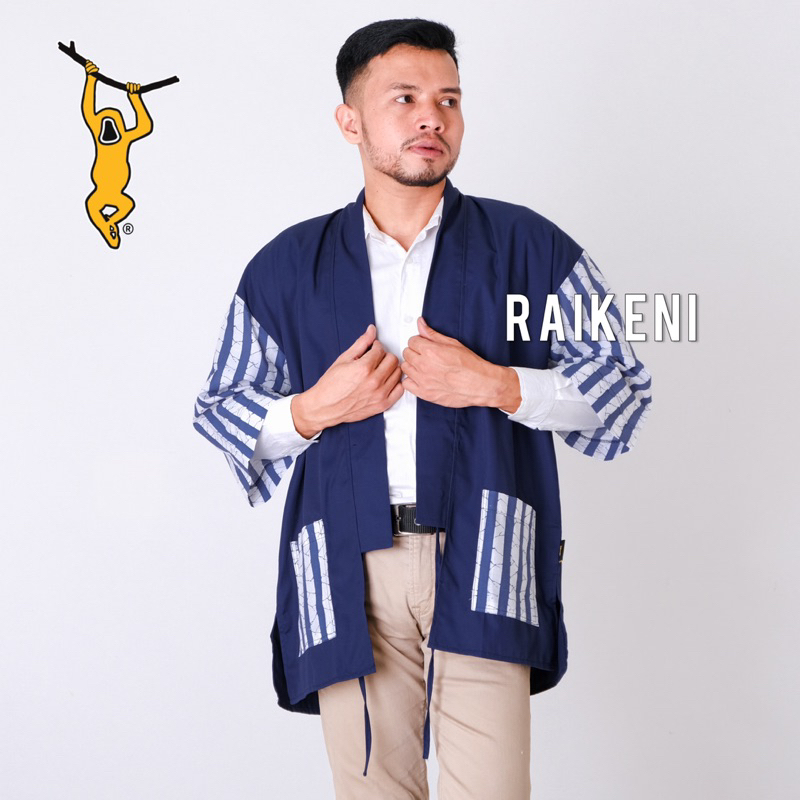 RAIKENI Kimono Batik Rindu | Outer Batik | Cardigan Tenun | Jaket Batik Tenun