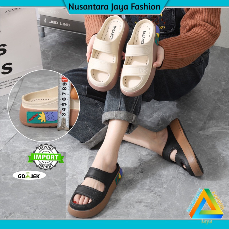 Sandal Wanita Kekinian Ban 2 CUTE 029 Terlaris